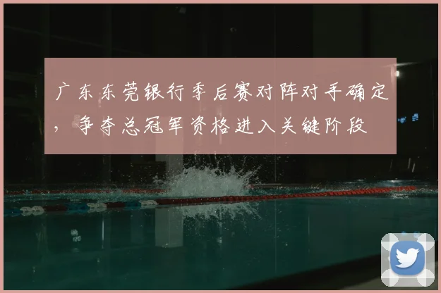 广东东莞银行季后赛对阵对手确定,争夺总冠军资格进入关键阶段