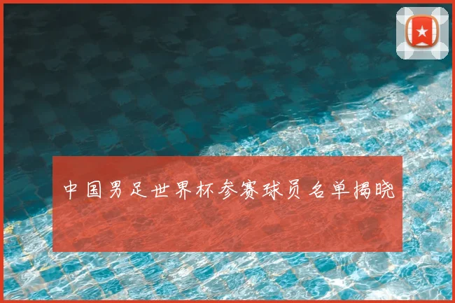 中国男足世界杯参赛球员名单揭晓